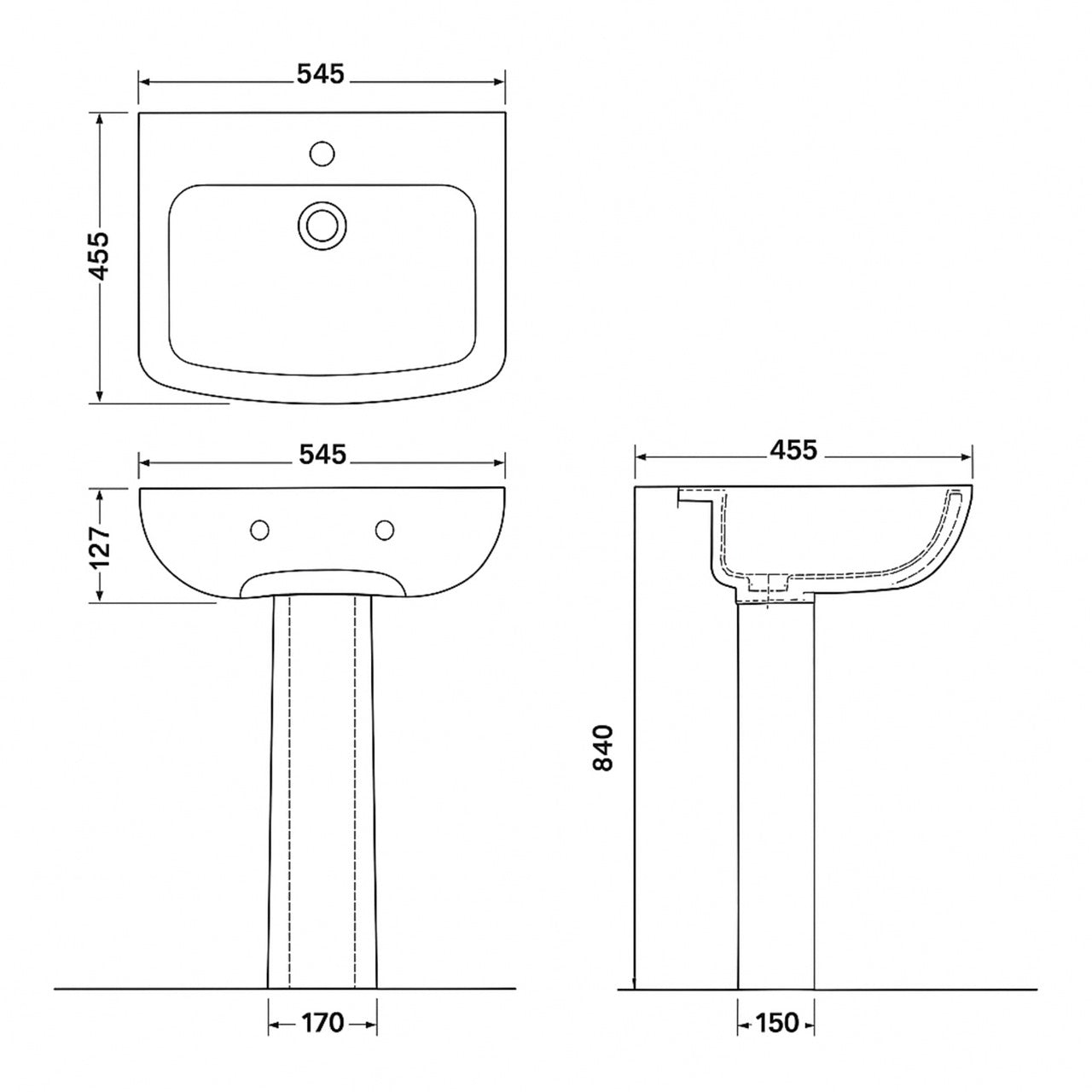 Arko Vista Complete Bathroom Suite -  Brass