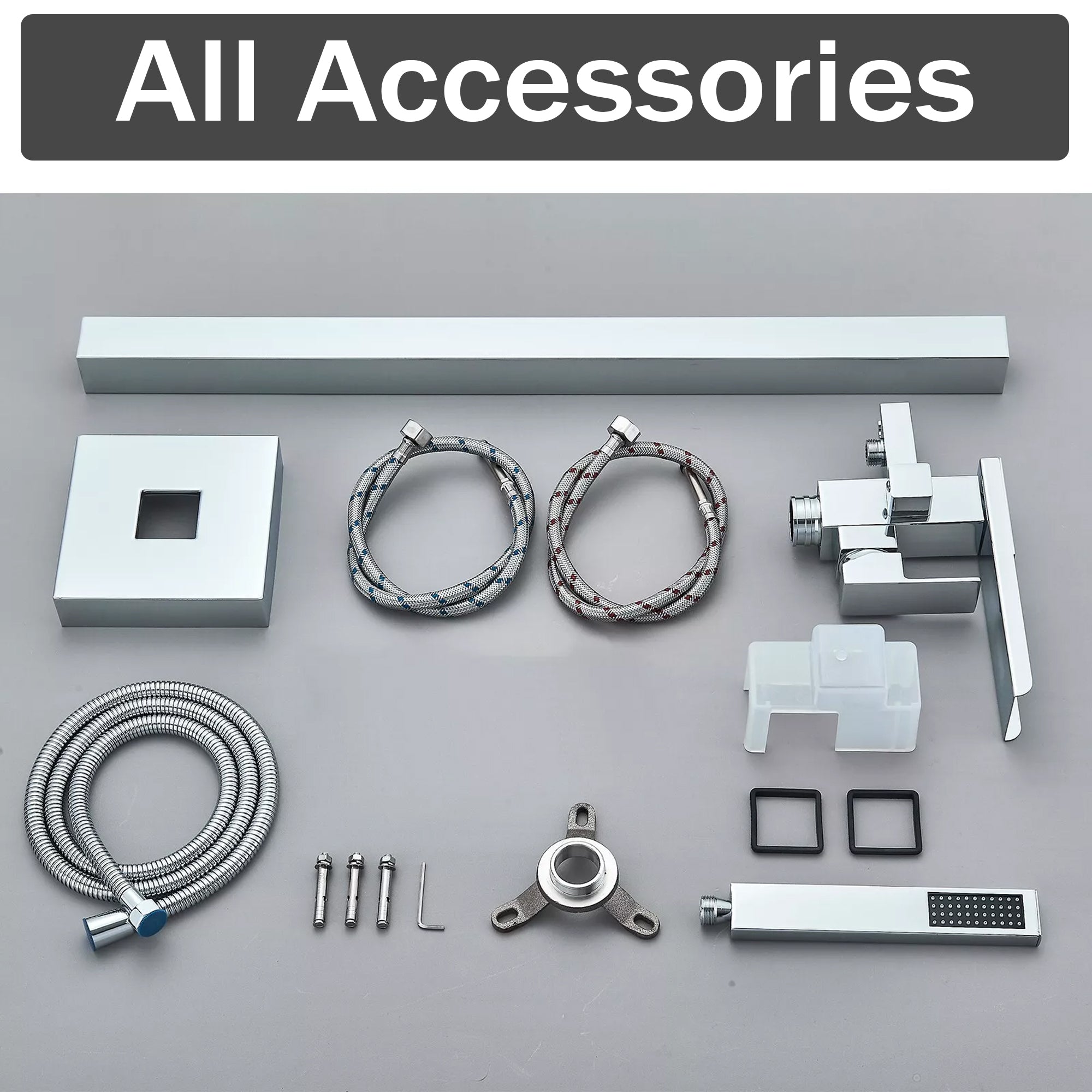 Floor-Mounted Freestanding Bath Shower Mixer – Chrome