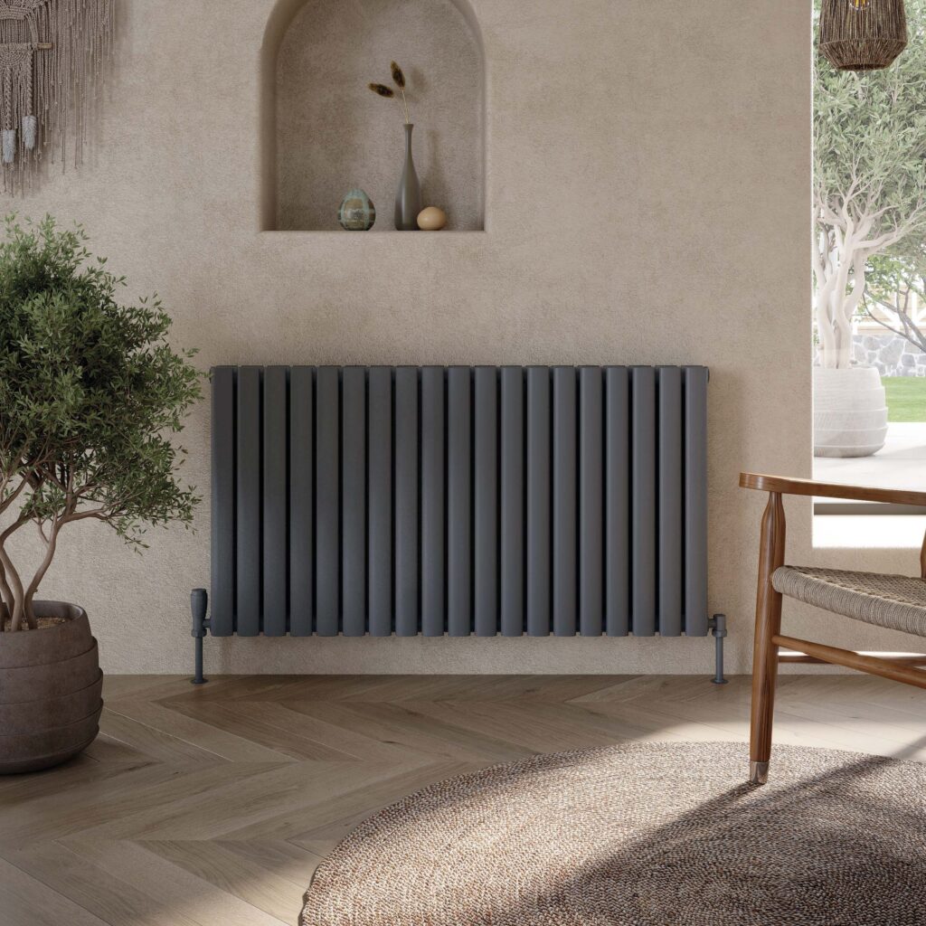 Astro 767X600 Horizontal Anthracite Double Towel Rail