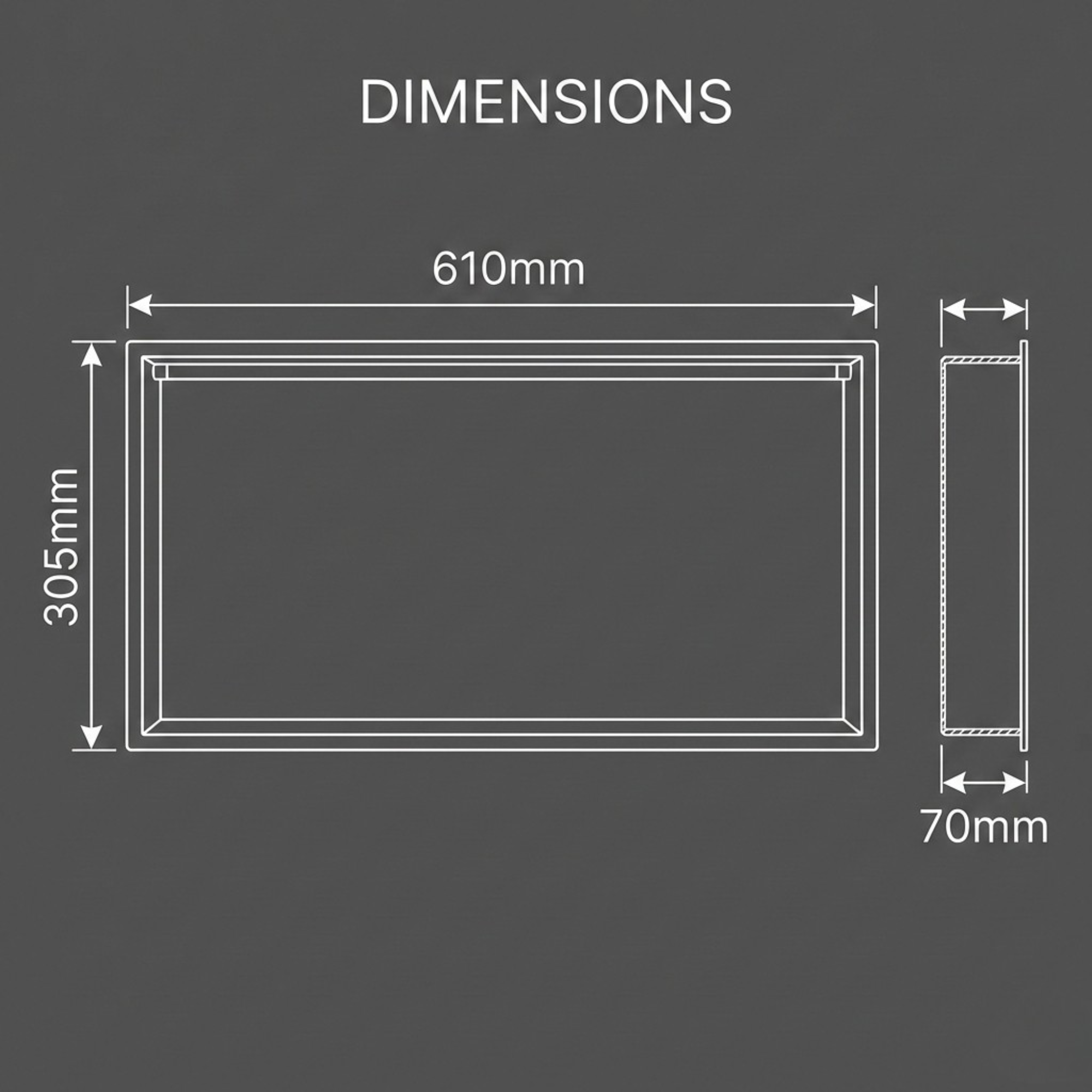 ARKO Shower Niche with LED Light Wall Insert, Bathroom Shower Storage Shelf, Brass