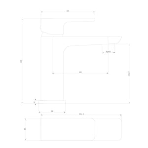 Fluro Basin Mixer Inc Click Waste
