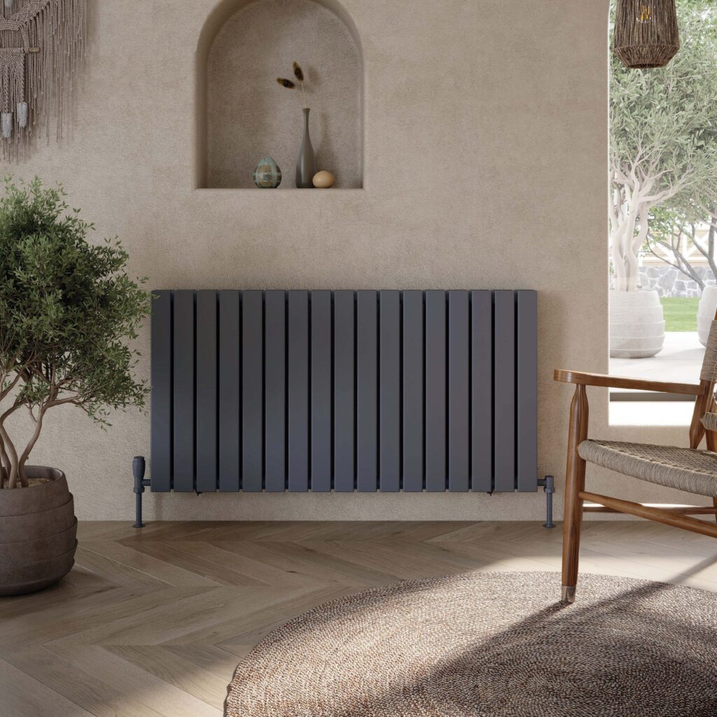 Baron 1158X600 Horizontal Anthracite Double Towel Rail