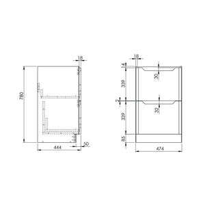 Serena 500 Floor Standing Vanity Unit
