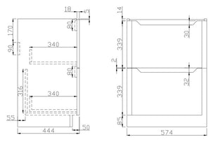 Serena 600 Floor Standing Vanity Unit
