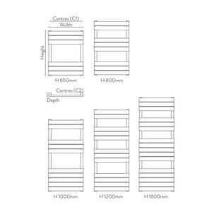 Milo 450X1200 Black Towel Rail