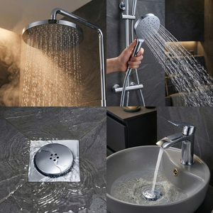 Arko Bathroom Capri Mixer Shower & Basin Mixer Tap Sets with Bath Shower Waste – Chrome