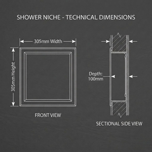 ARKO Stainless Steel Shower Niche Wall Insert, Bathroom Shower Storage Shelf, Brass