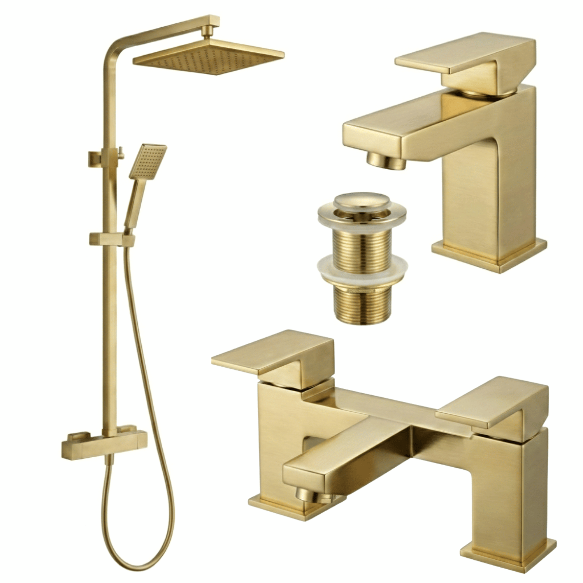 ARKO Verda Bath Filler & Mixer Shower Set – Brass