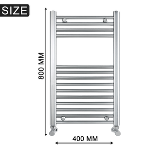 ARKO Chrome Heated Towel Rail 400x800mm – Wall Mounted Ladder Radiator