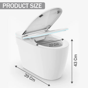 Smart Bidet Toilet with Self-Cleaning Spray – Soft Close, 430x390x370mm, White