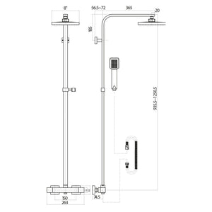 Hilton Square Mixer Shower