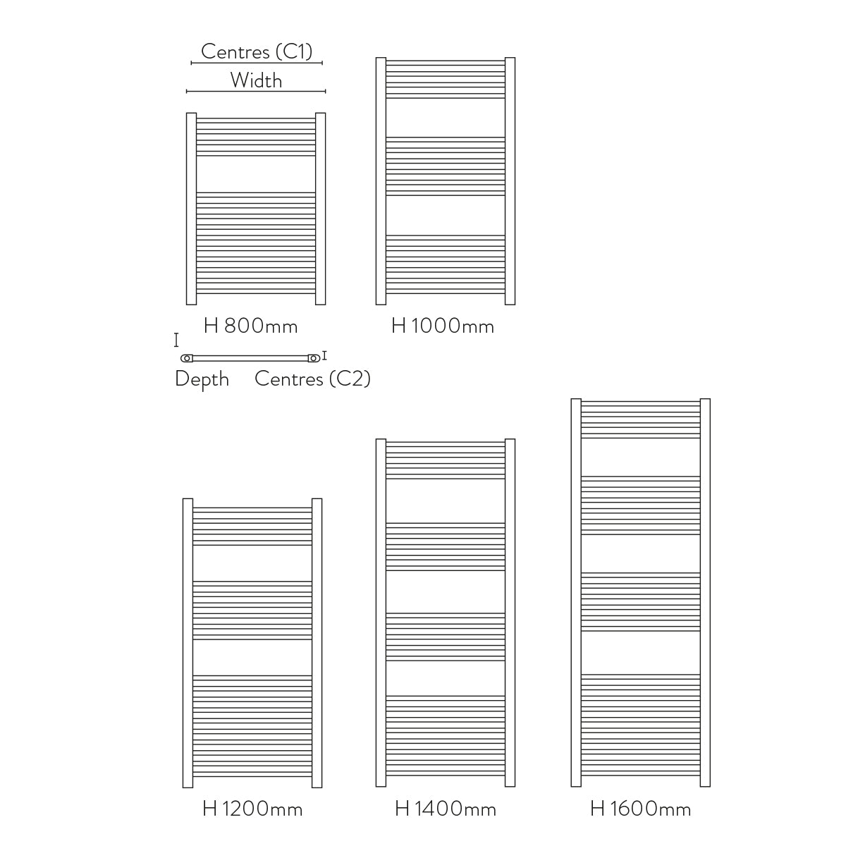 Strike Chrome 400X800 Towel Rail