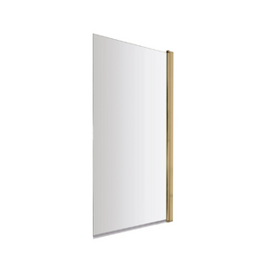 Square Hinged Bath Screen Brass