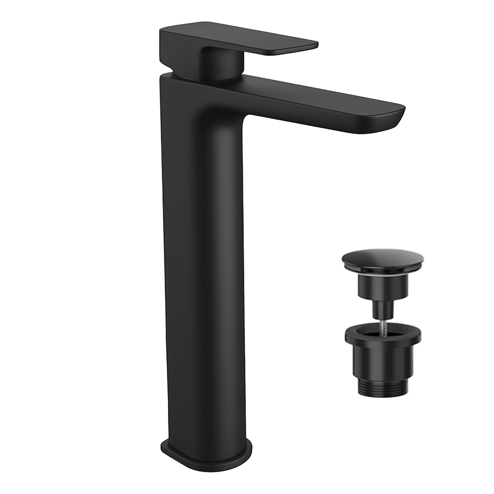 Capri Black Tall Basin Mixer Tap – Contemporary Design