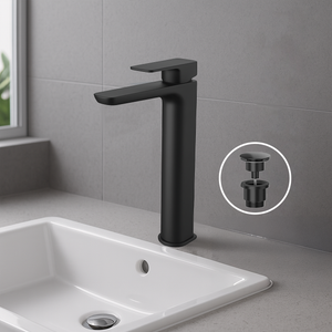 Capri Black Tall Basin Mixer Tap – Contemporary Design