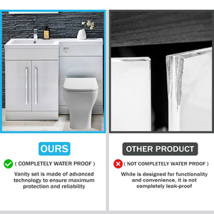 Arko Tana 1100mm Bathroom Vanity Unit Set Basin Sink Toilet WC Right Hand Furniture Storage - White