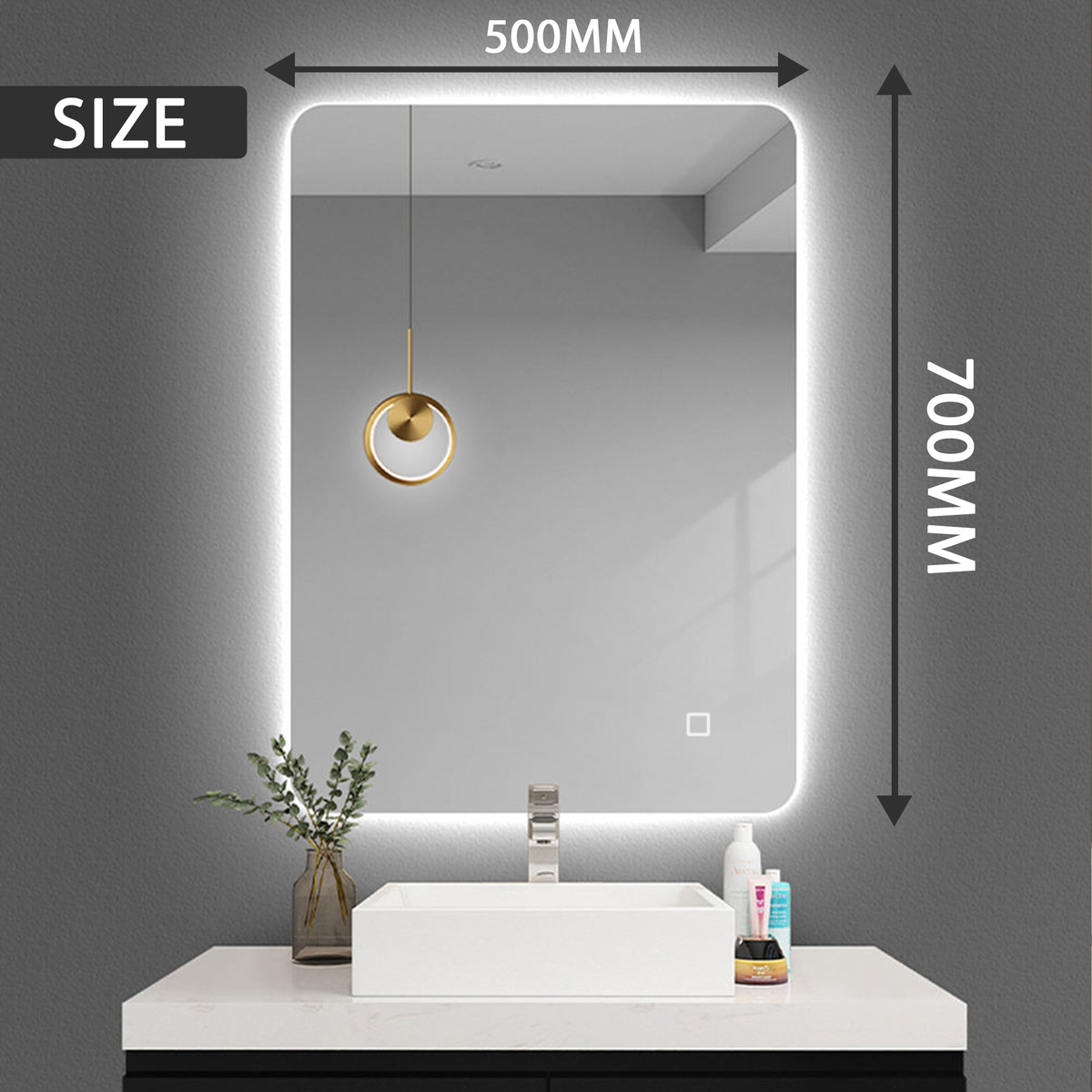 Arko 500x700mm LED Bathroom Mirror with Bluetooth Wall Mounted – Illum ...
