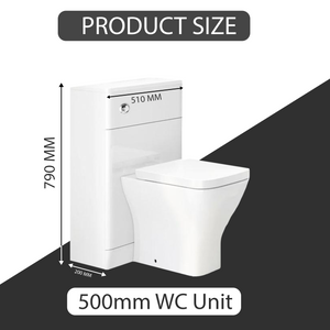 Arko Bathroom Furniture Set 600mm Vanity Unit with Basin, BTW WC Unit with Soft-Close Seat & 1500mm Tall Storage Cabinet –White