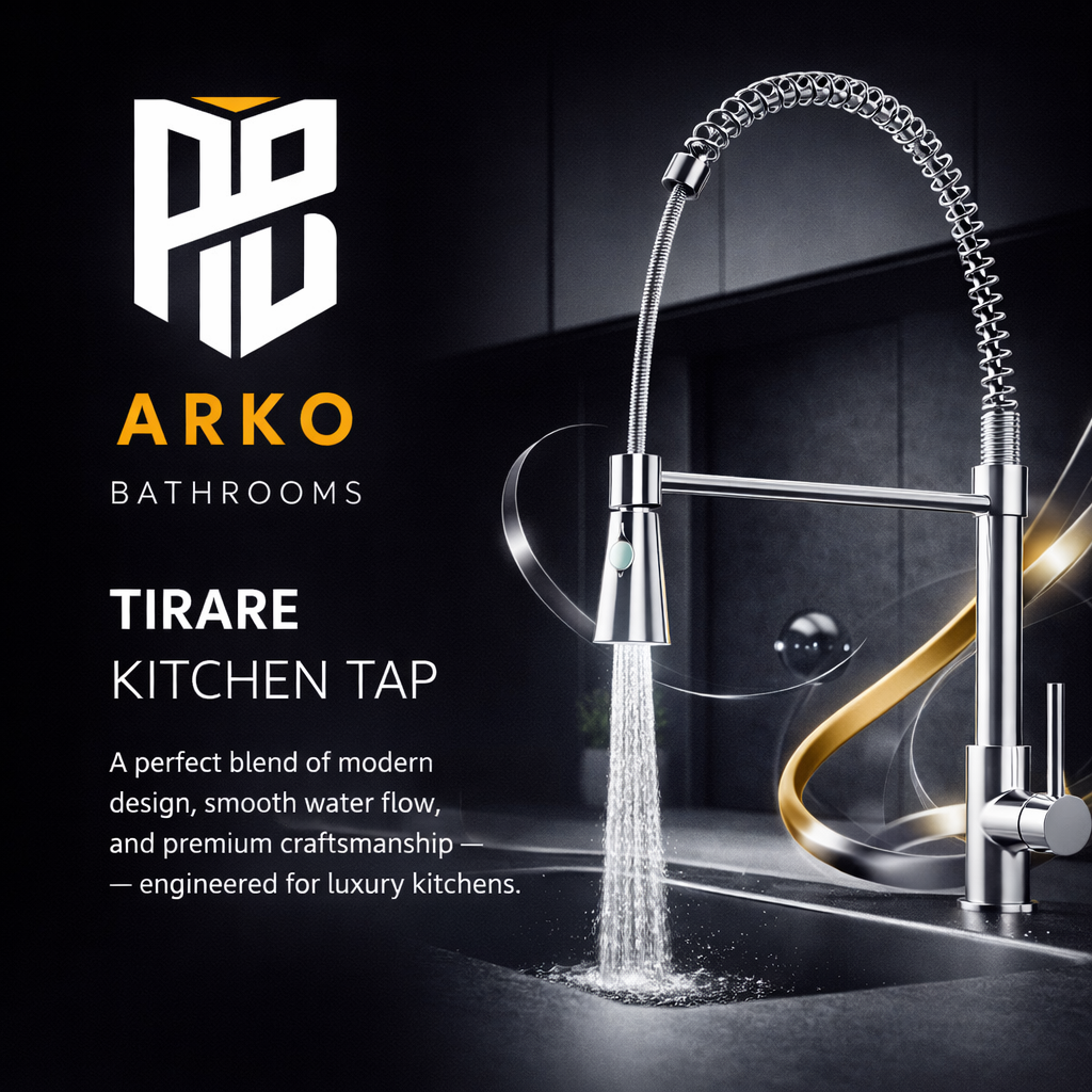 Arko TIRARE Pull Out Spray Kitchen Tap - Chrome