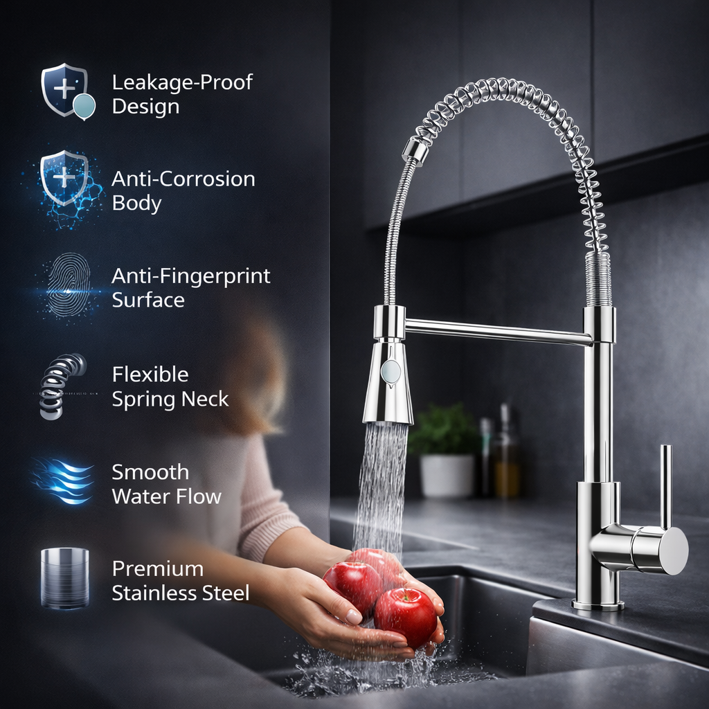 Arko TIRARE Pull Out Spray Kitchen Tap - Chrome