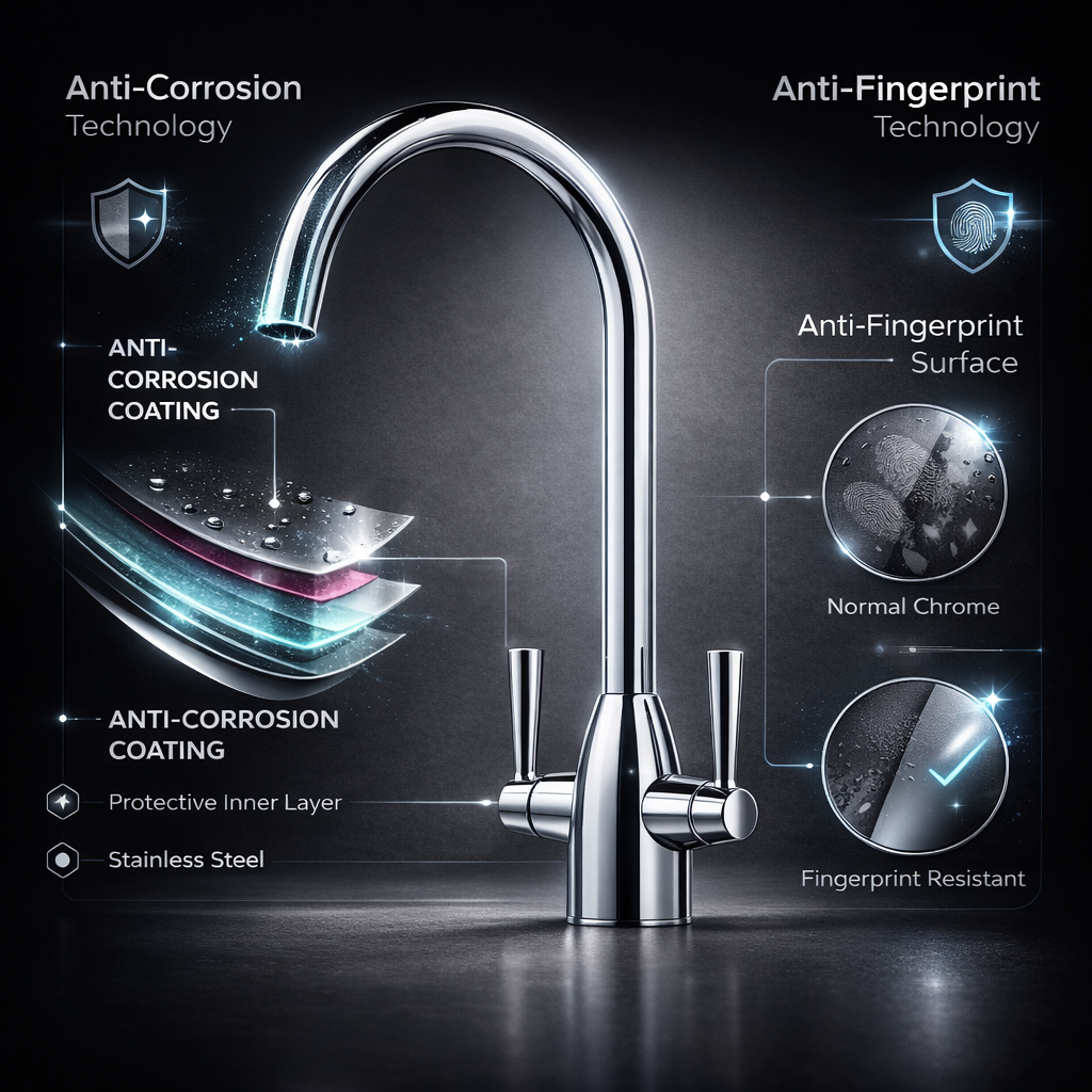 Arko Marlo Mono Mixer Kitchen Tap with Dual Lever & Swivel Spout - Chrome