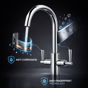 Arko KINGSTON Kitchen Sink Mixer Tap with Chrome Finish