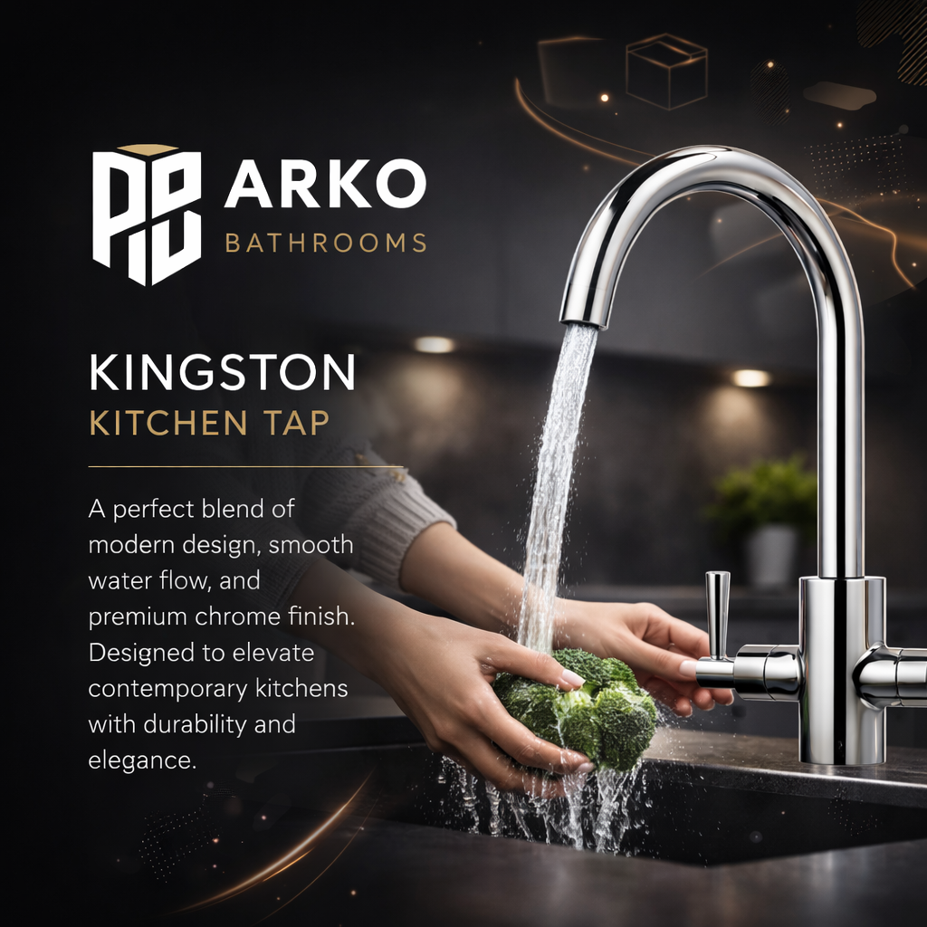 Arko KINGSTON Kitchen Sink Mixer Tap with Chrome Finish