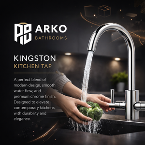 Arko KINGSTON Kitchen Sink Mixer Tap with Chrome Finish
