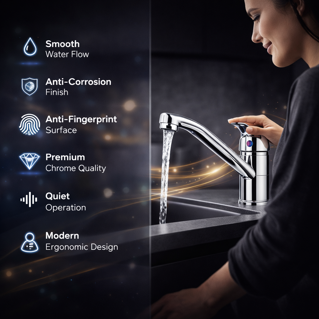 Arko ARUBA Kitchen Mixer Tap, Single Lever Control  – Chrome