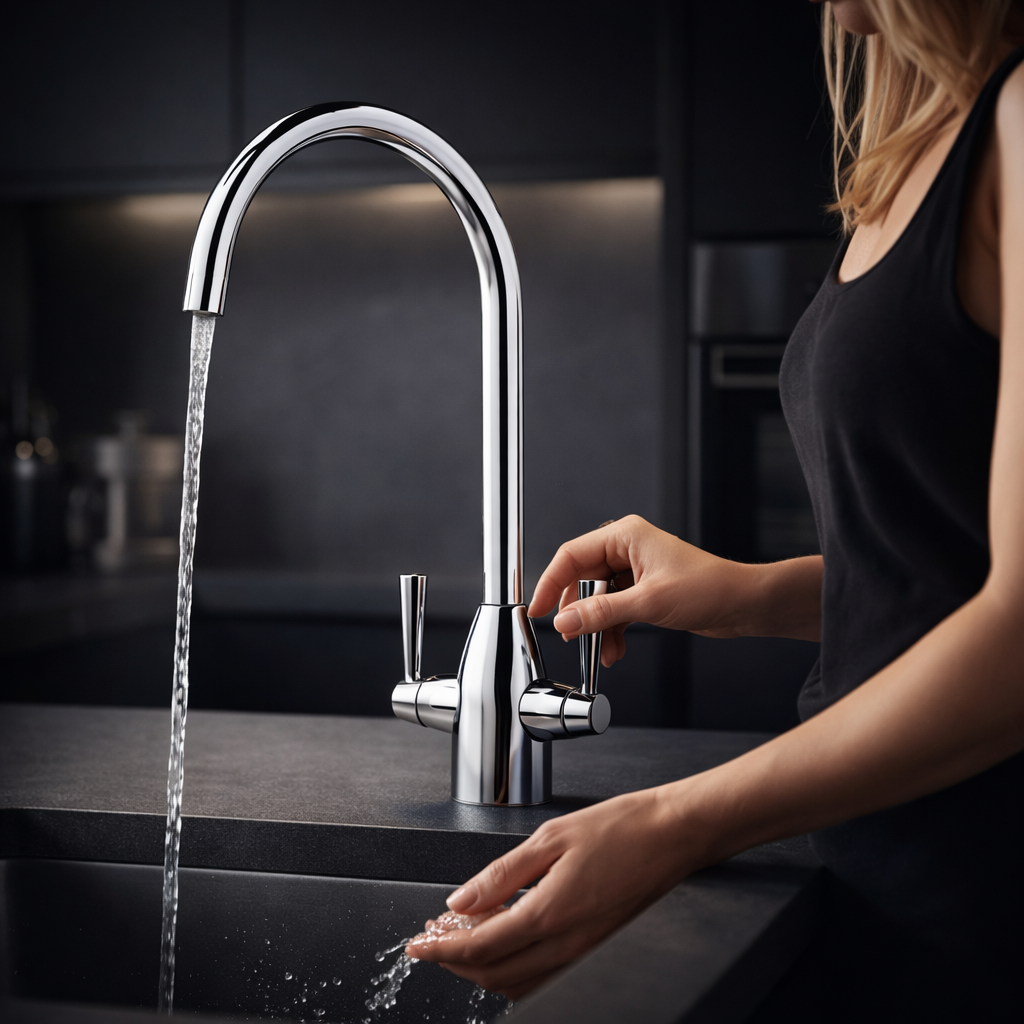 Arko Marlo Mono Mixer Kitchen Tap with Dual Lever & Swivel Spout - Chrome
