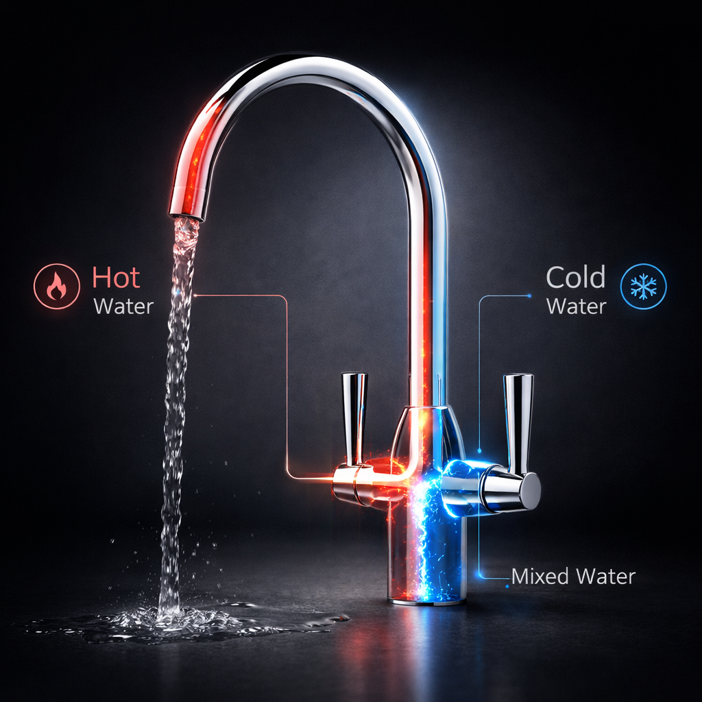 Arko Marlo Mono Mixer Kitchen Tap with Dual Lever & Swivel Spout - Chrome