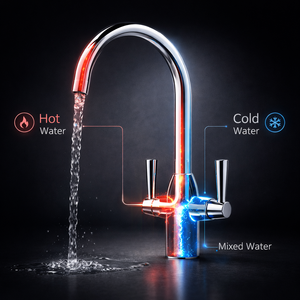 Arko Marlo Mono Mixer Kitchen Tap with Dual Lever & Swivel Spout - Chrome