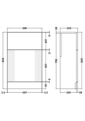 Eco 500mm WC Unit