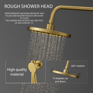 Modern Round Thermostatic Shower – Brass