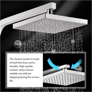 Modern Square Thermostatic Shower – Chrome