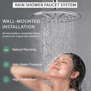Chrome Round Concealed Thermostatic Shower Pack with Head + Handset