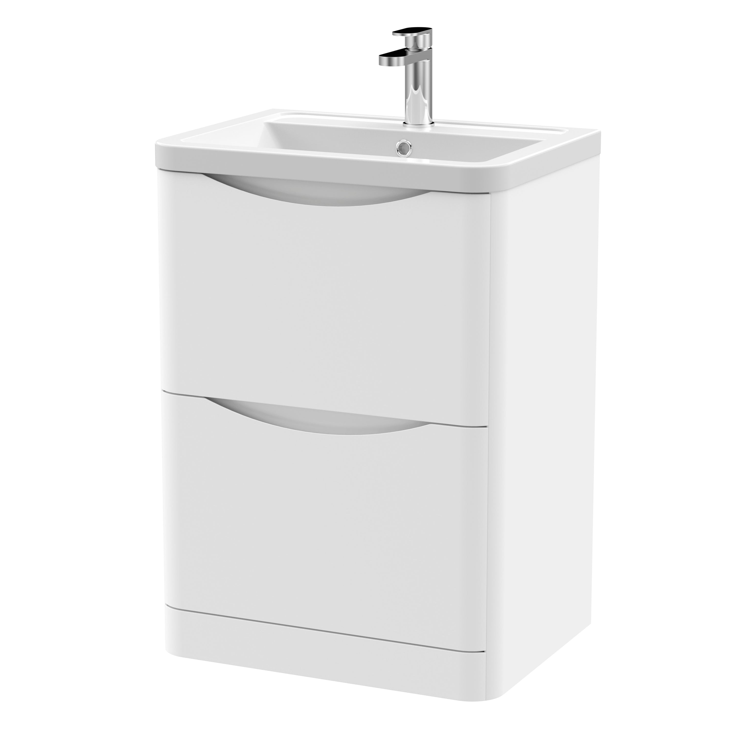 Luna 600mm Floor Standing 2-Drawer Vanity