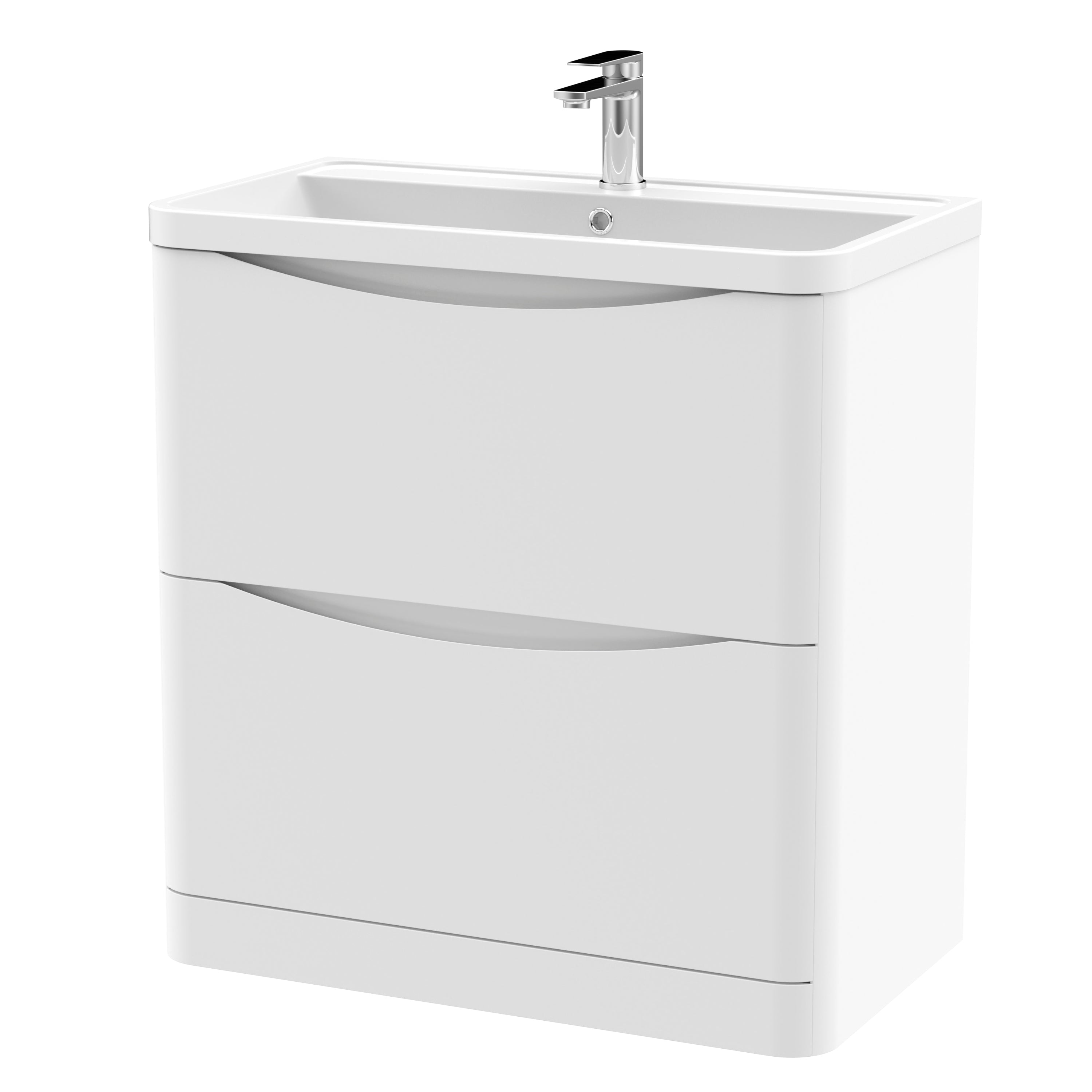 Luna 800mm Floor Standing 2-Drawer Vanity