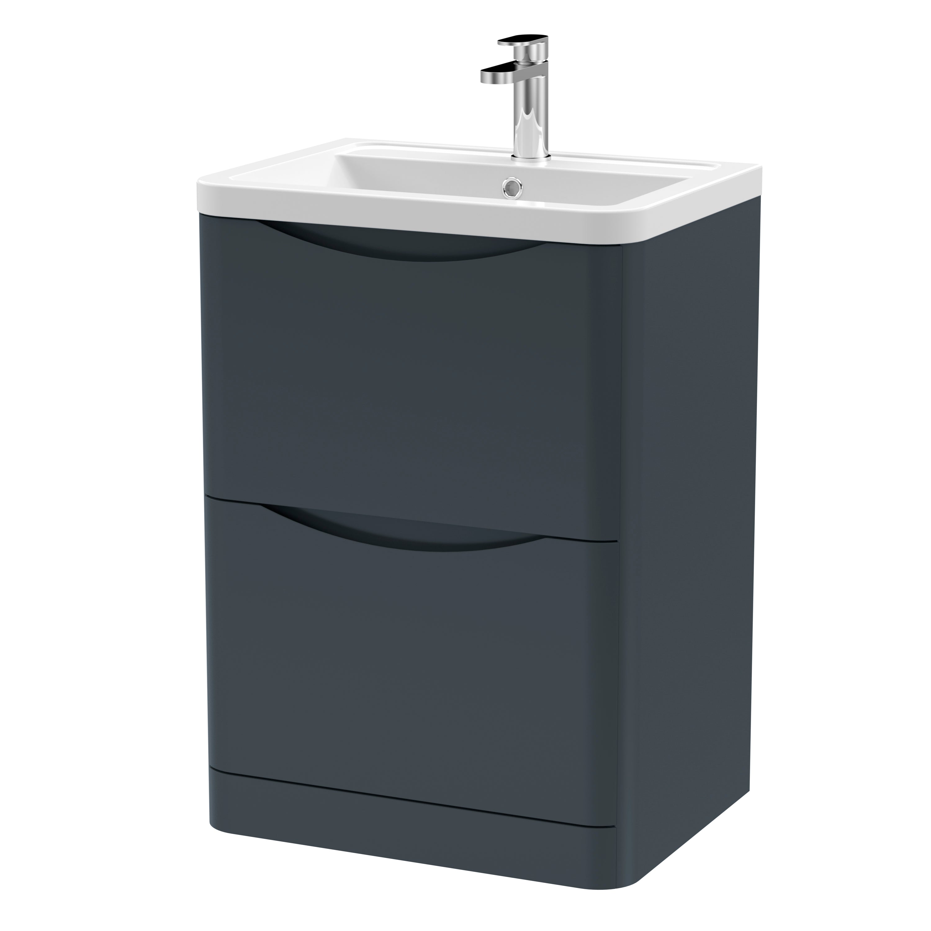 Luna 600mm Floor Standing 2-Drawer Vanity