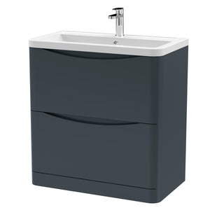 Luna 800mm Floor Standing 2-Drawer Vanity