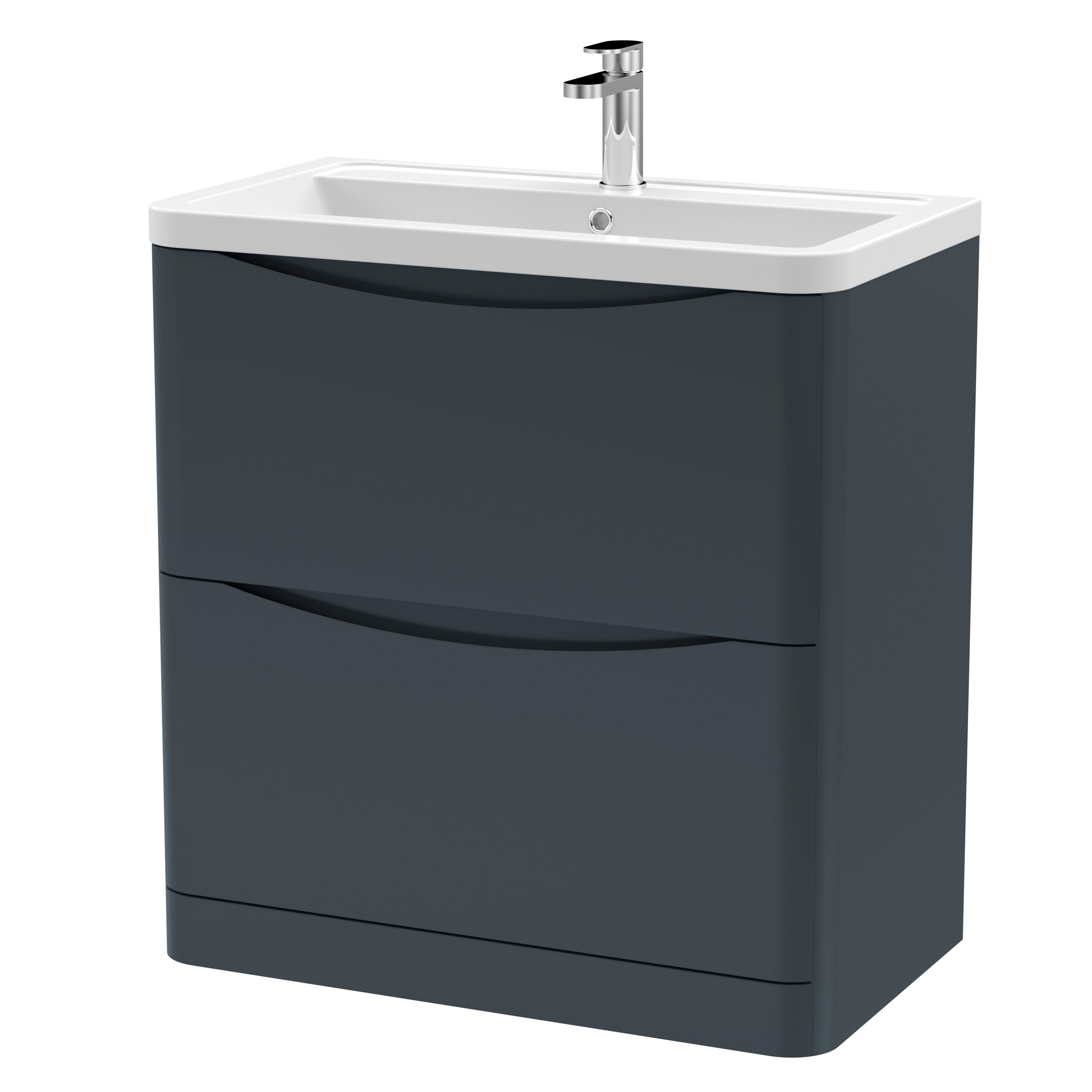 Luna 800mm Floor Standing 2-Drawer Vanity
