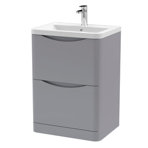 Luna 600mm Floor Standing 2-Drawer Vanity
