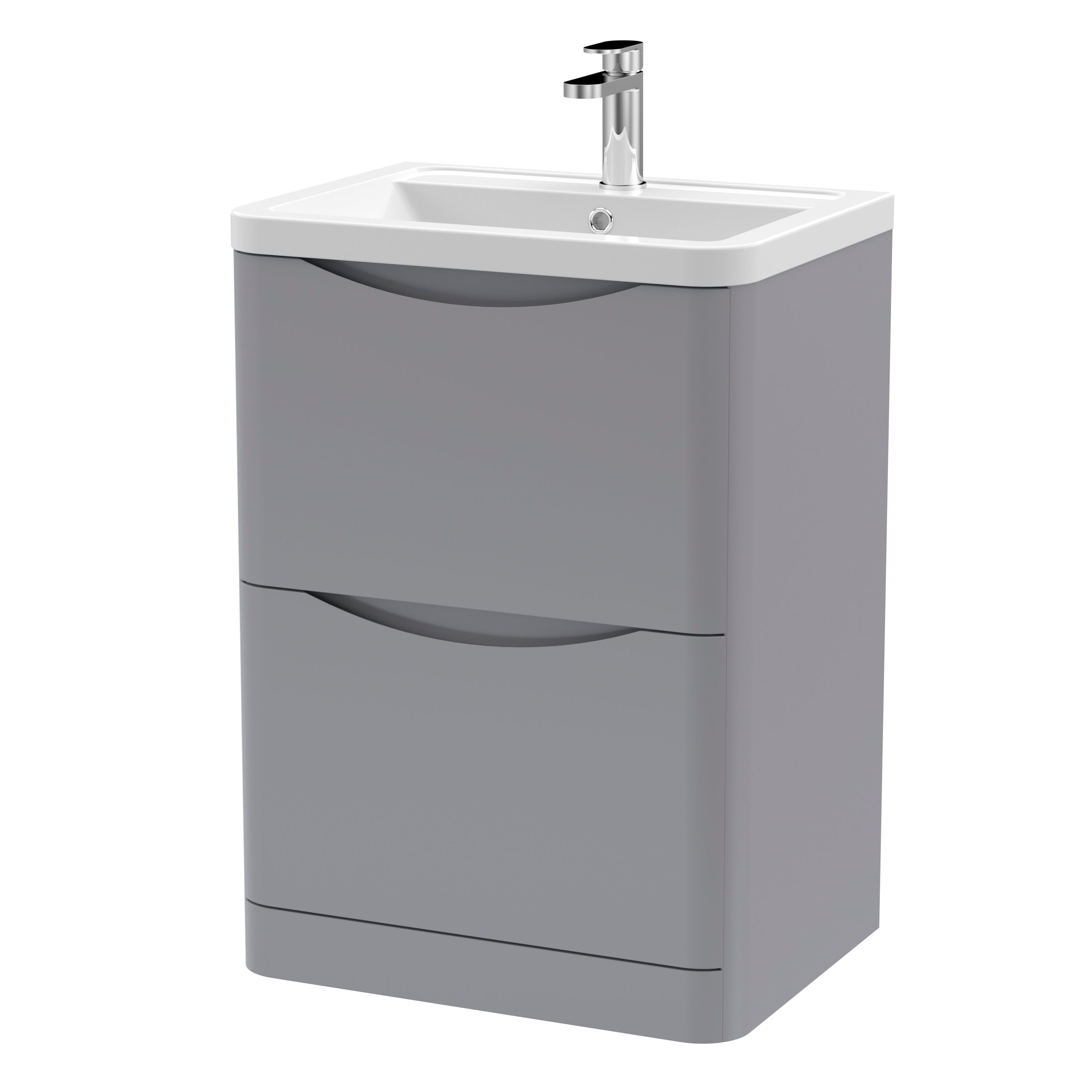 Luna 600mm Floor Standing 2-Drawer Vanity