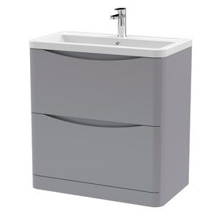 Luna 800mm Floor Standing 2-Drawer Vanity