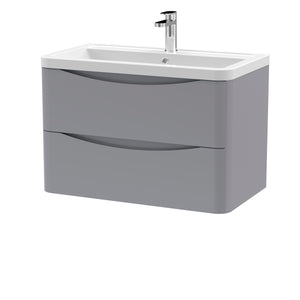 Luna 800mm Wall Hung 2-Drawer Vanity