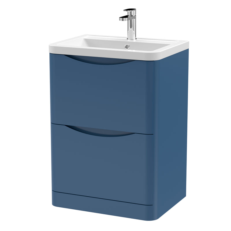 Luna 600mm Floor Standing 2-Drawer Vanity