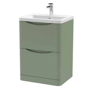 Luna 600mm Floor Standing 2-Drawer Vanity
