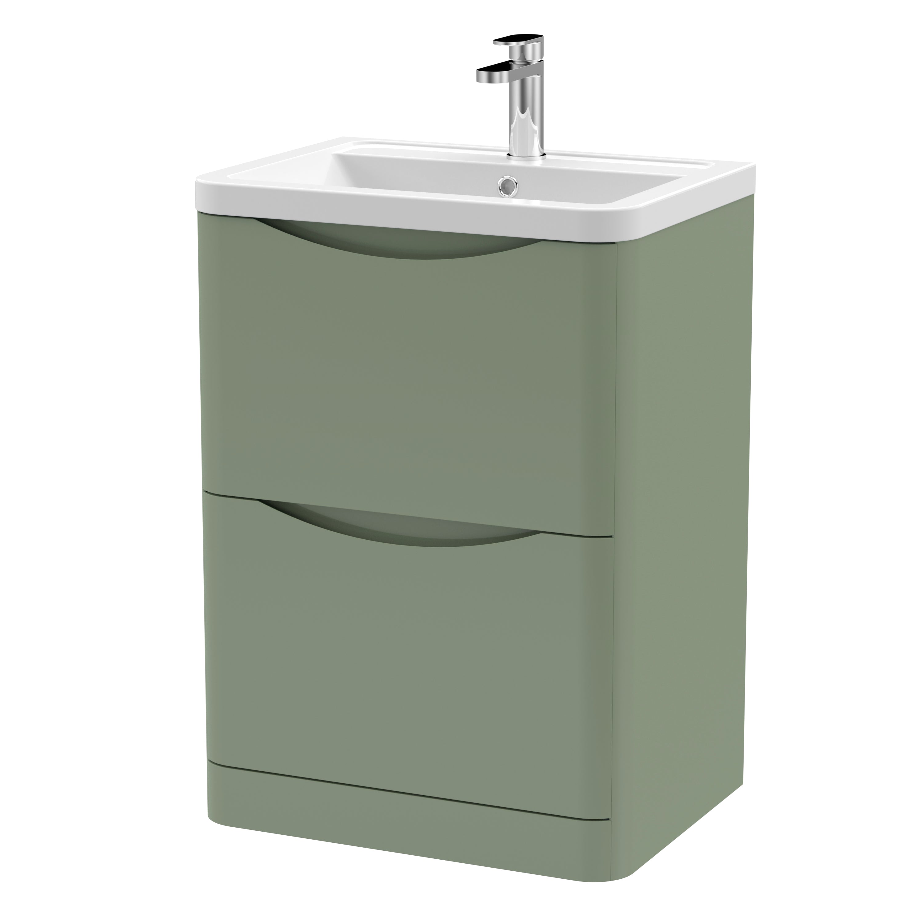 Luna 600mm Floor Standing 2-Drawer Vanity