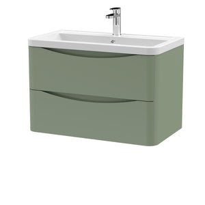 Luna 800mm Wall Hung 2-Drawer Vanity