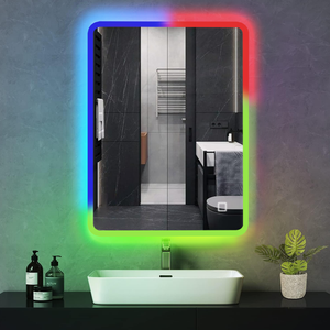 Arko Bathroom Mirror with RGB Lights 500x700mm - Wall Mounted Vanity Mirror